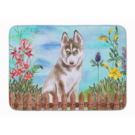 Carolines Treasures Siberian Husky Grey Spring Machine Washable Memory Foam Mat CK1258RUG